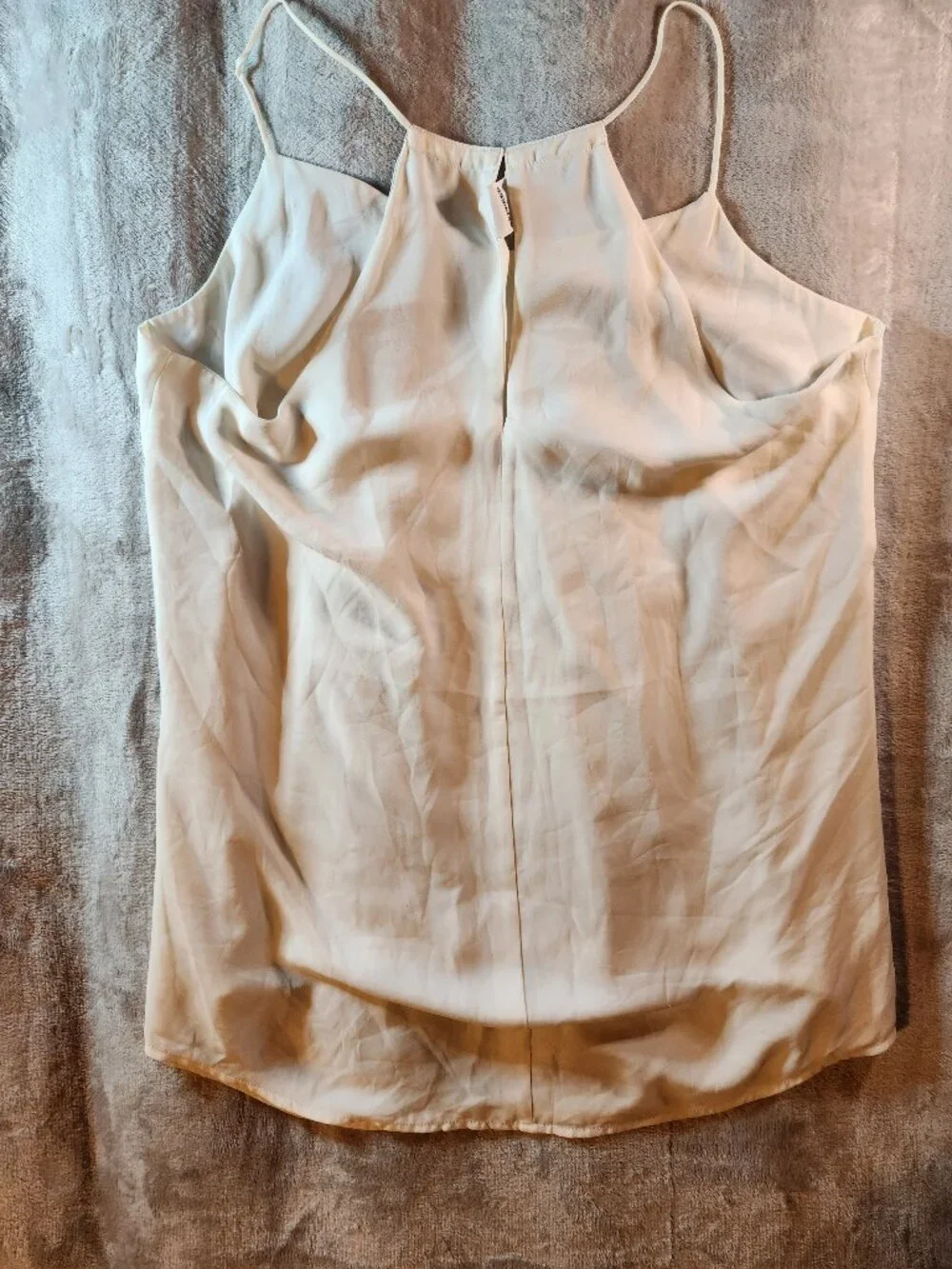 Express Ivory Halter Neck Spaghetti Strap Cami  L